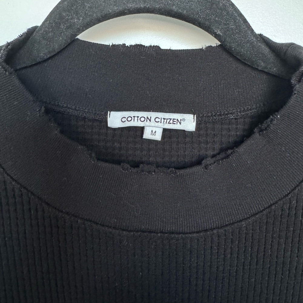 Cotton Citizen Black Waffle Dress - Picture 2 of 5